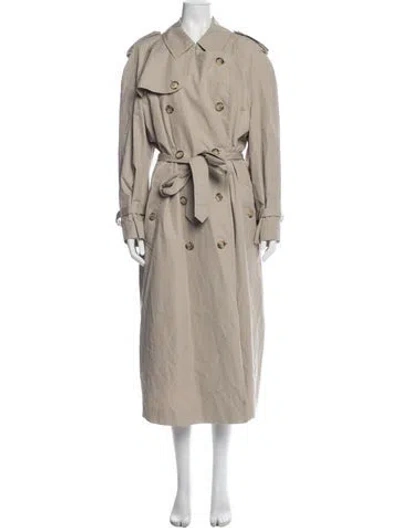 Pre-owned Magda Butrym Trench Coat In Neutral