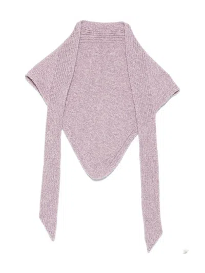 Magda Butrym Triangular Cashmere Scarf In Purple