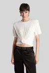 Magda Butrym Tshirt 02 Topwear In Beige Cellulose In White