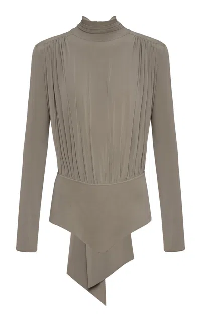 Magda Butrym Turtleneck Bodysuit In Gray