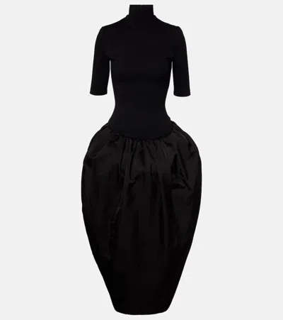 Magda Butrym Turtleneck Midi Dress In Black
