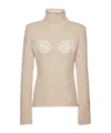 Magda Butrym Beige Alpaca Blend Sweater In Nude