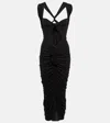 Magda Butrym Twisted Halterneck Midi Dress In Black