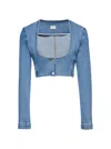 Magda Butrym Ultra Cropped Scoop Denim Jacket