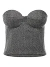 Magda Butrym Underwired Strapless Top In Gray