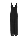 Magda Butrym Black High Leg Midi Dress In Black