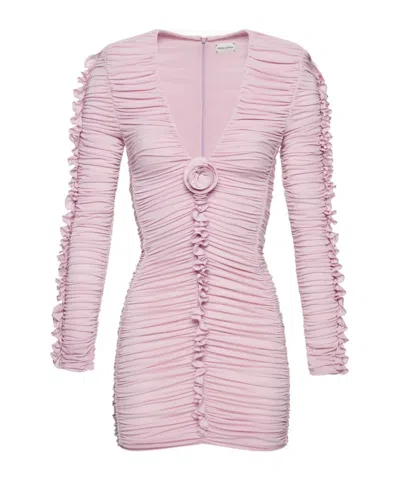 MAGDA BUTRYM MAGDA BUTRYM FLORAL-APPLIQUE RUCHED MINI DRESS