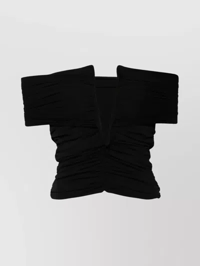MAGDA BUTRYM V-NECKLINE BLOUSE WITH OFF-THE-SHOULDER DESIGN