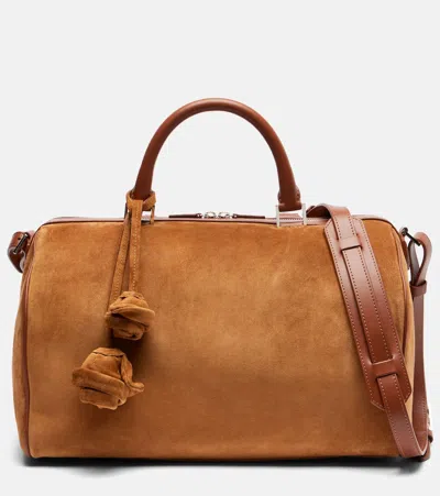 Magda Butrym Varsovia Suede Duffel Bag In Brown
