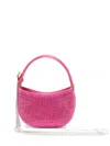 Magda Butrym Crystal-embellished Mini Satin Tote In 粉色
