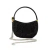 Magda Butrym Vesna Crystal Micro Hobo Bag - Crystal - Black In Black