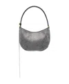 Magda Butrym Vesna Micro Embellished Satin Clutch In Gray