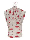 Magda Butrym White Cream Printed Dress In Multicolour