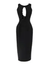 Magda Butrym '32' Fitted Keyhole Midi Dress In Black