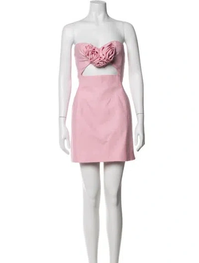 Pre-owned Magda Butrym Virgin Wool Mini Dress In Pink
