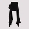 Magda Butrym Floral-applique Mini Skirt In Black