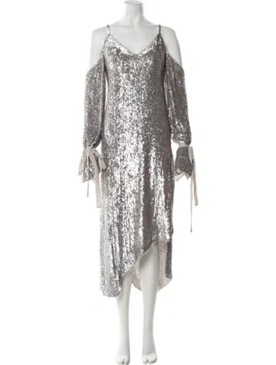 Pre-owned Magda Butrym V-neck Midi Length Dress