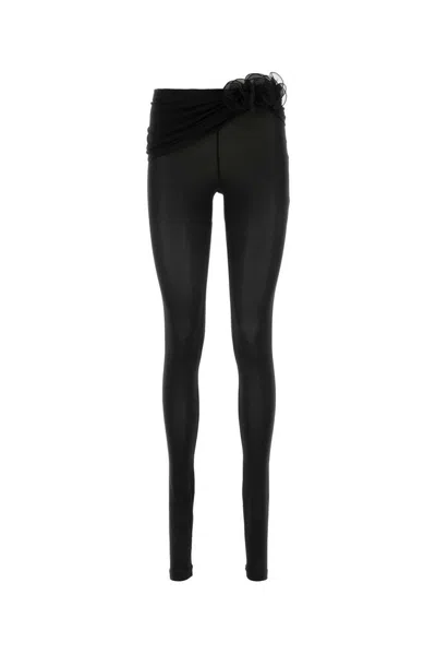 Magda Butrym Waist Wrap Jersey Leggings In Black