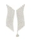Magda Butrym Women's Cyrstal Wave Earrings In Silver