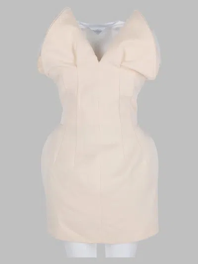 Magda Butrym Silk-lined Cotton Shell Dress In White