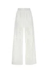 Magda Butrym Pantalone Dalla Gamba Ampia In Popeline Bianco  Donna