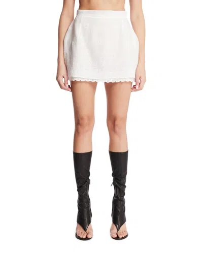 Magda Butrym White Hourglass Skirt In Animal Print