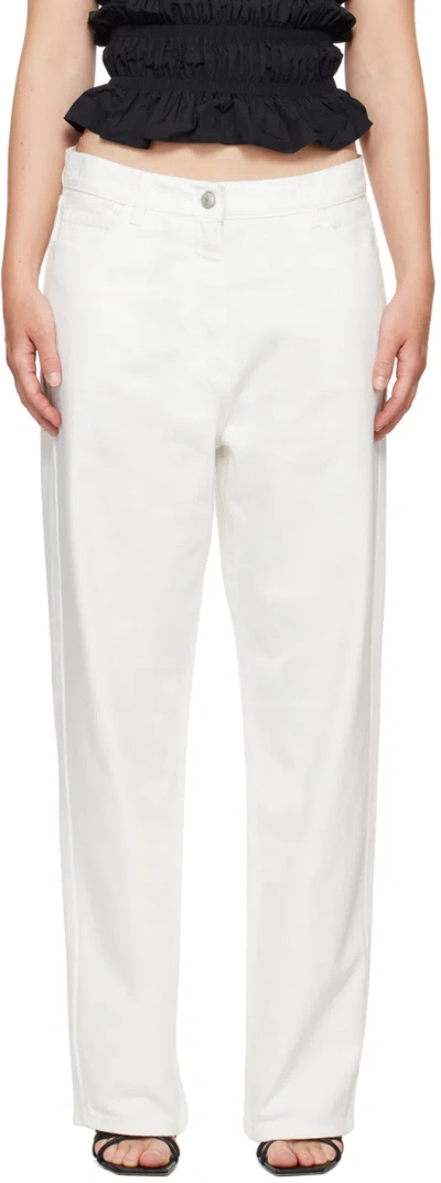 Magda Butrym White Loose Leg Jeans