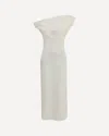 Magda Butrym Asymmetrical Midi Dress Back Slit In White