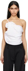 Magda Butrym Single-shoulder Pleated Top In White