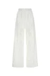 Magda Butrym Pantalone Dalla Gamba Ampia In Popeline Bianco  Donna