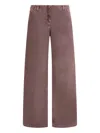 Magda Butrym Women Low Waist Wide Leg Jeans In Brown