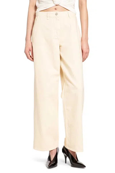 Magda Butrym Wide Leg Denim Trousers In Neutral