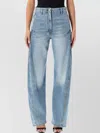 Magda Butrym Wide Leg Denim Trousers With Belt Loops In Blue