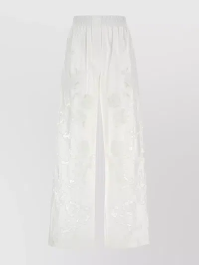 MAGDA BUTRYM WIDE-LEG EMBROIDERED DESIGN PANT