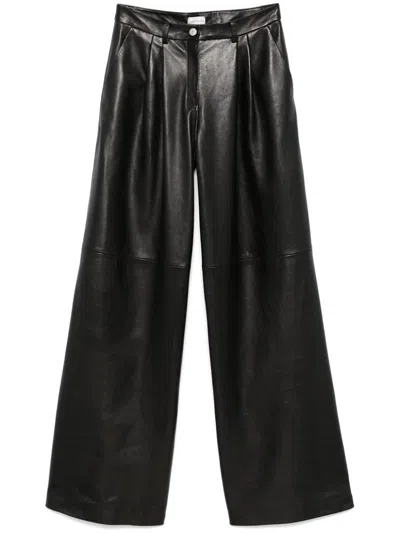 MAGDA BUTRYM WIDE-LEG LEATHER TROUSERS