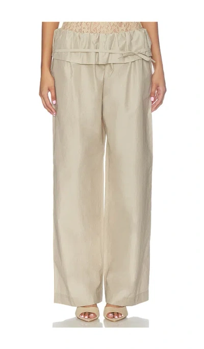 Magda Butrym Wide Leg Pant In Neutral