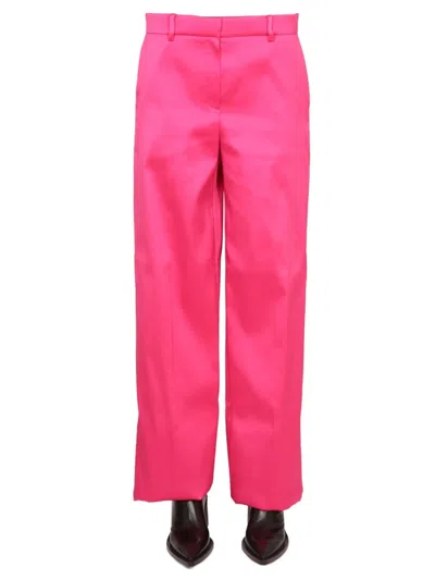 Magda Butrym Wide-leg Satin Pants In Pink
