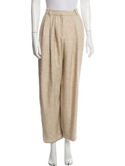 Pre-owned Magda Butrym Wide Leg Pants In Neutral