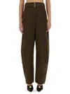 Magda Butrym Wide-leg Trousers And Belt In Brown