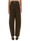 Magda Butrym Wide-leg Trousers And Belt In Brown