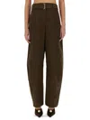 Magda Butrym Wide-leg Trousers And Belt In Brown