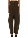 Magda Butrym Wide-leg Trousers And Belt In Brown