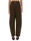 Magda Butrym Wide-leg Trousers And Belt In Brown