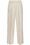 Magda Butrym Wide-leg Tailored Silk Pants In Neutrals