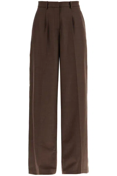 Magda Butrym Wool Wide-leg Pants In Brown