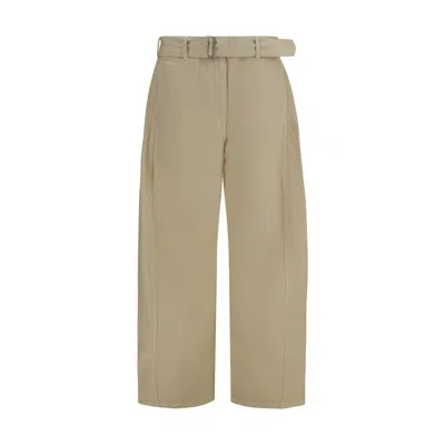 Magda Butrym Wide-leg Cotton Trousers In Brown