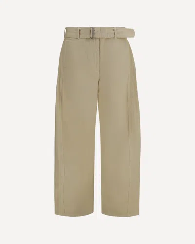 Magda Butrym Wide-leg Denim Pants With Belt In Brown