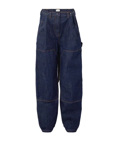 Magda Butrym Wide-leg Jeans With Belt Loops In Blue