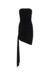 Magda Butrym Solid Color Draped Dress In Multicolor