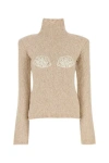 Magda Butrym Beige Alpaca Blend Sweater In Multicolor